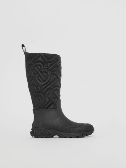 Quilted Monogram Panel Rain Boots