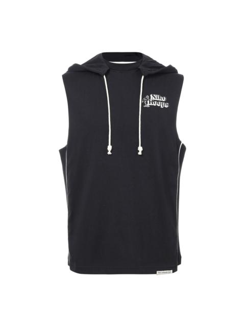 Nike Dri-FIT Standard Issue Casual Solid Color Breathable Sports hooded Vest Black DH7442-010