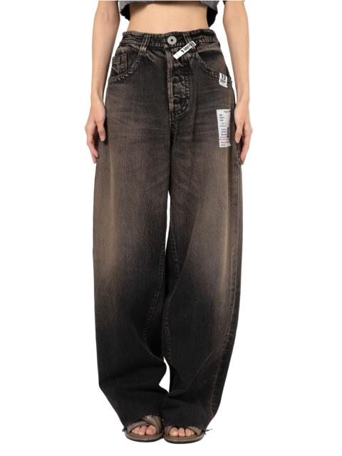 Amateur Sewn Like Wide Denim Pants