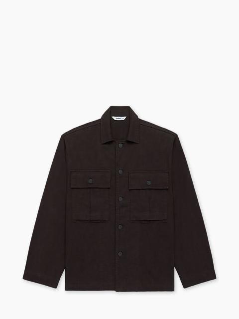 3SIXTEEN M43 OVERSHIRT LINEN CHOCOLATE