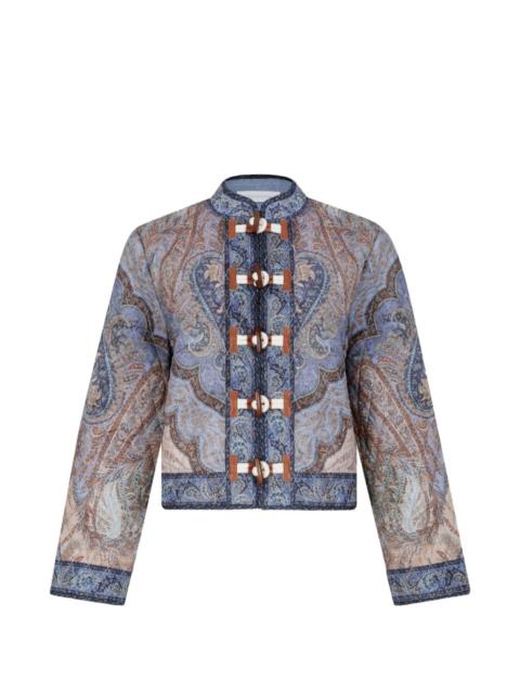Wanderlust paisley-print quilted jacket