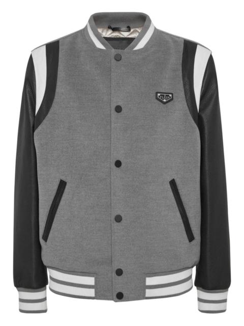 panelled bomber jacket
