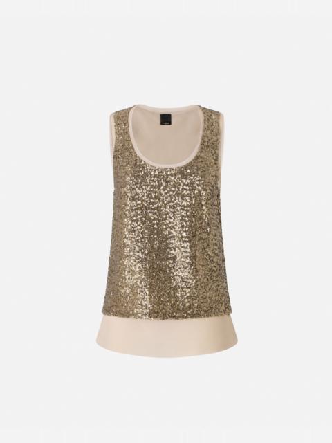 FULLY SEQUINNED VEST TOP