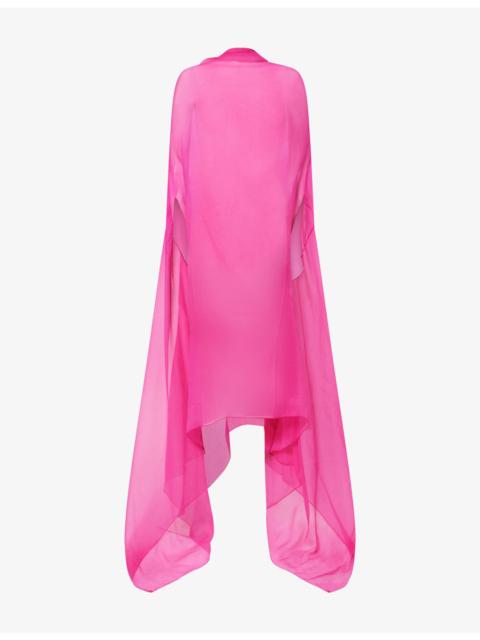 Ducy Sheer Silk Midi Dress