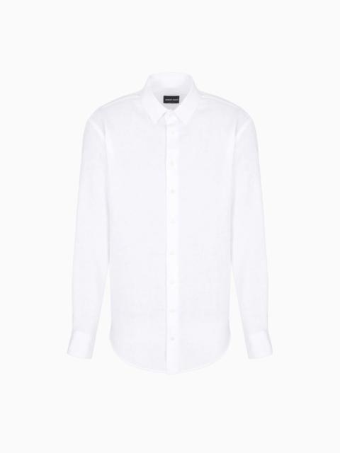 Regular-fit shirt in linen