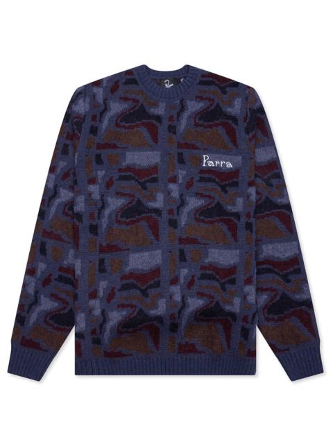 REPEAT FTP BOOSTER KNITTED PULLOVER - BLUE