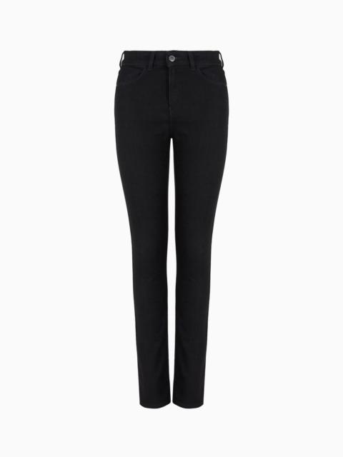 J18 High-waisted skinny-fit rinsed comfort-denim jeans