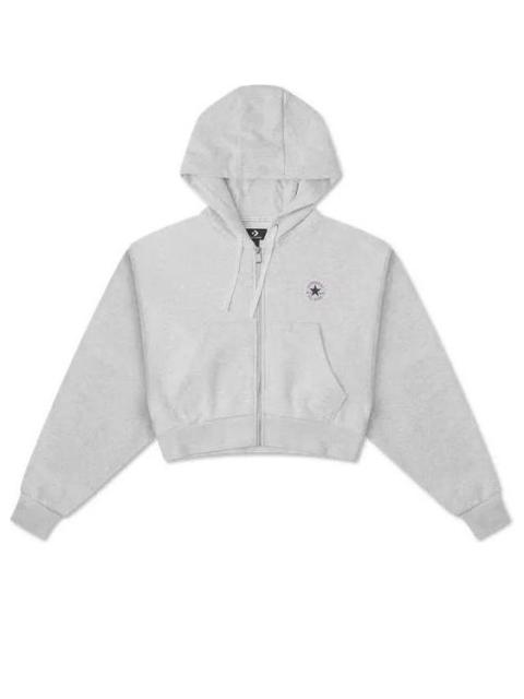 (WMNS) Converse Retro Chuck Hoodie 'LT Retro Grey Heather' 10026150-A02