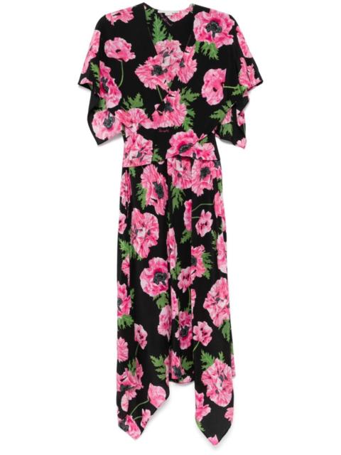 floral-print midi dress