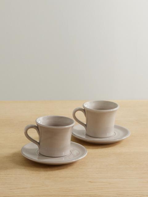 Set Of Two Ceramic Cups And Saucers