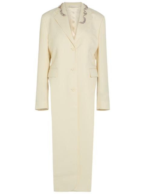 Simone Rocha Crystal-embellished Cut-out Woven Tailcoat