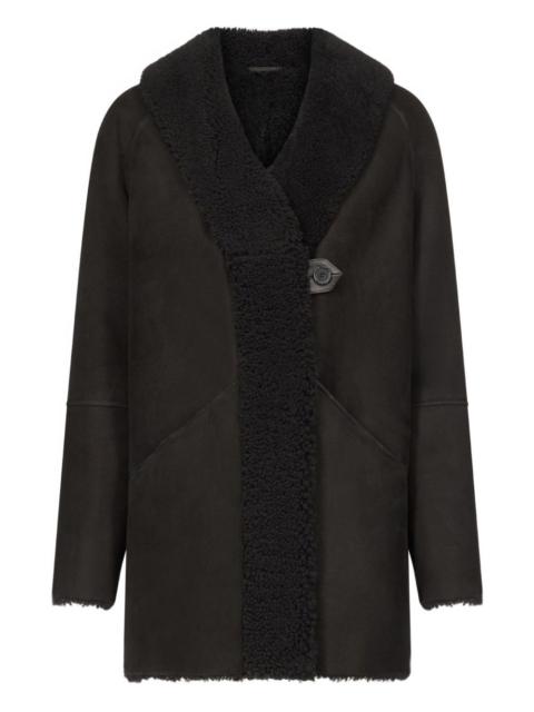 Isak hooded shearling coat