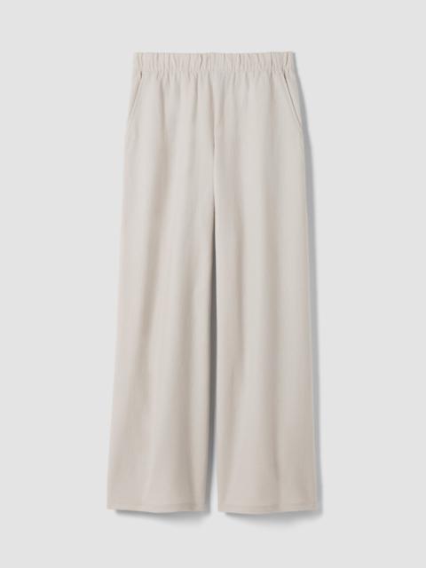 Felted Wool Jersey Wide-Leg Pant