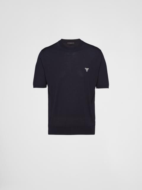 Superfine wool crew-neck sweater