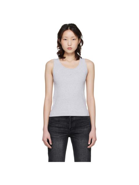 Gray Baby Fox Ribbed Tank Top