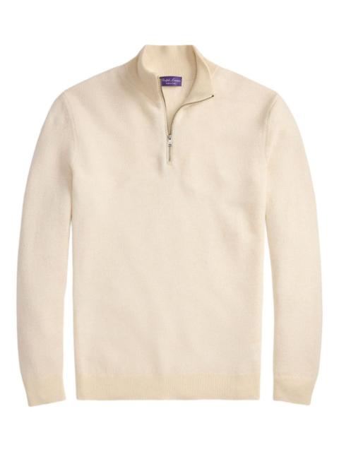 half-zip cashmere sweater