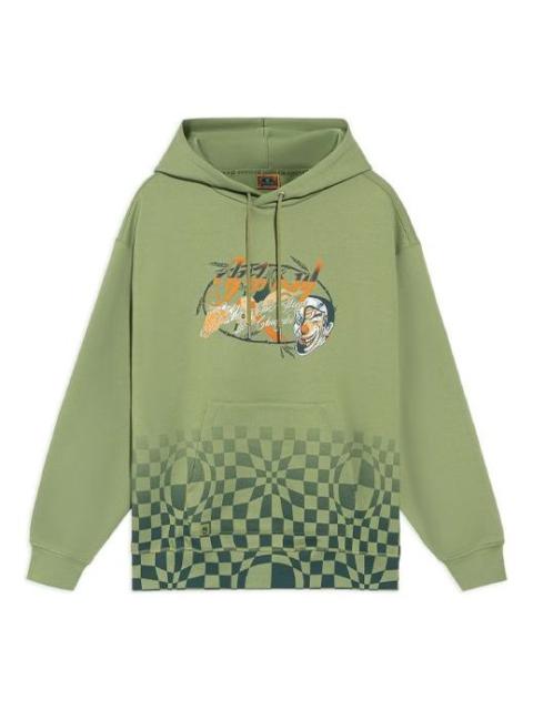 Li-Ning BAD FIVE Sports Basketball Series Grid Printing Hoodie 'Green' AWDRH63-2