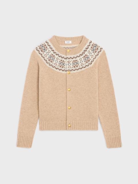 cardigan IN TRIOMPHE FAIR ISLE WOOL