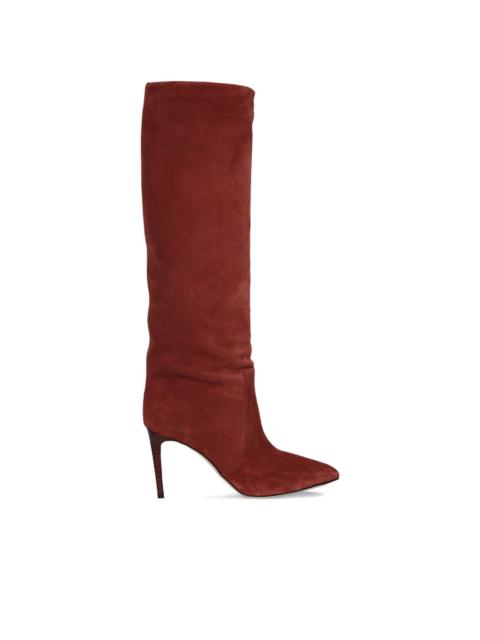 85mm stiletto suede knee-high boots