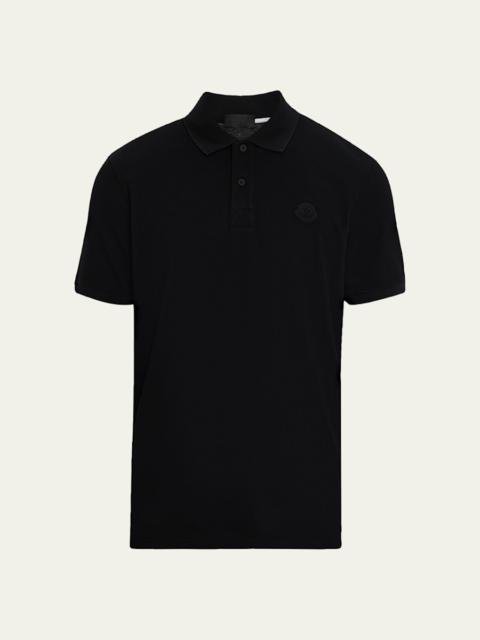 Men's Cotton Tonal Logo Polo Shirt