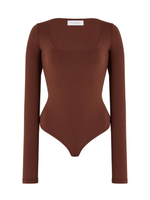 Ribbed-Knit Bodysuit brown