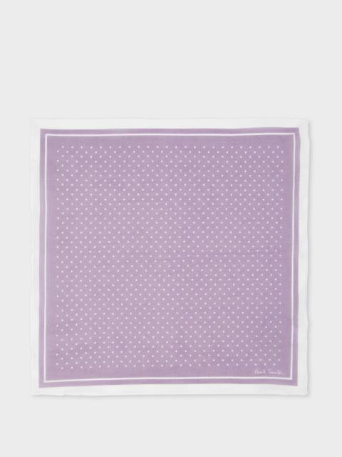 Mauve Cotton Polka Dot Pocket Square