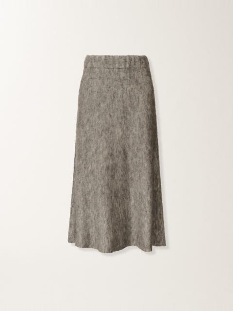 Brushed merino and mohair skirt
