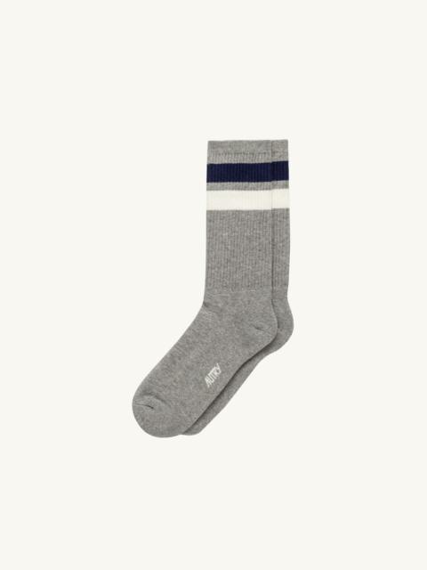 UNISEX STRIPED JACQUARD LOGO SOCK