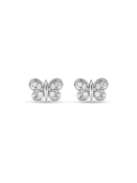 Diamond Puff Butterfly Studs