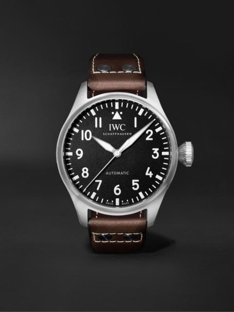 Big Pilot's Automatic 43mm Stainless Steel and Leather Watch, Ref. No. IW329301 Brown
