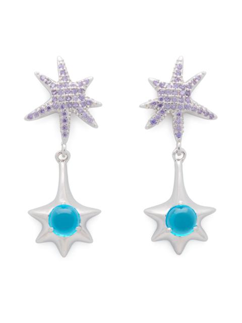 LAVENDER STAR DROP EARRING
