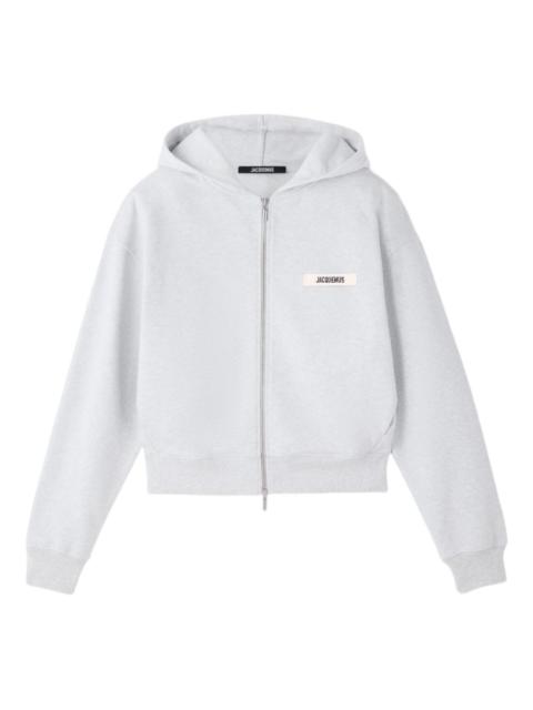 zip hooded knitwear