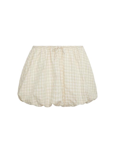 Air Linen Bubble Mini Skirt neutral