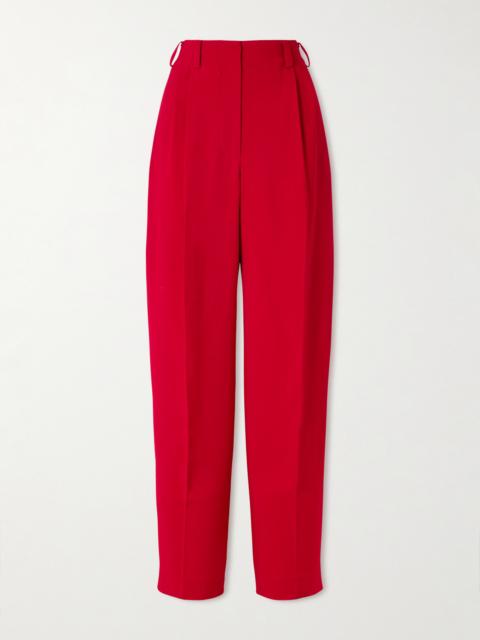 Pleated Crepe Wide-leg Pants