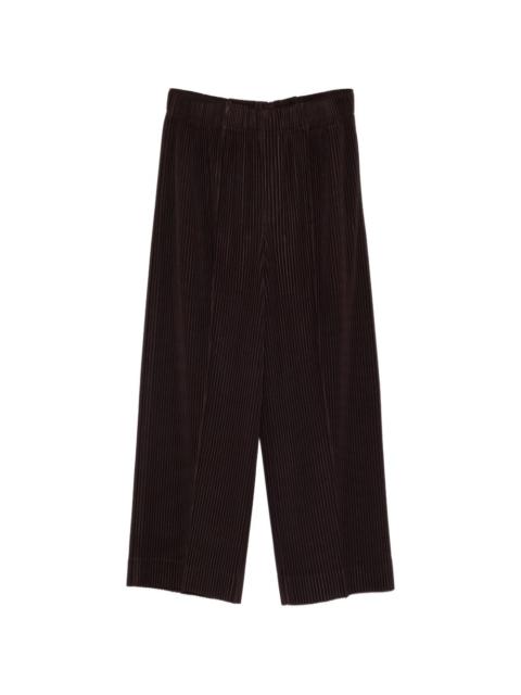 pleated-design trousers