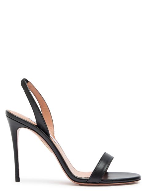 Aquazzura So Nude 105 Leather Slingback Sandals
