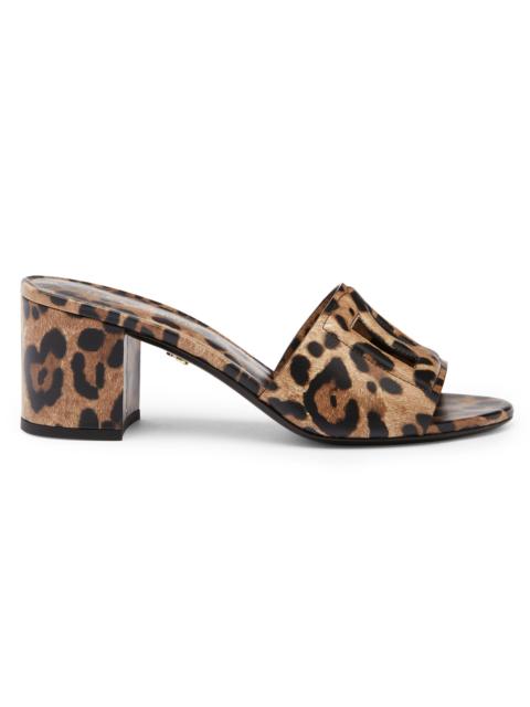 Women's 60MM Logo Leopard-Print Leather Sandals - Leo New