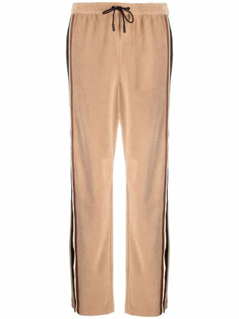 side-stripe corduroy track pants