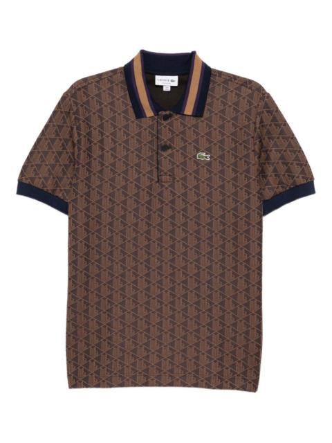 monogram-jacquard polo shirt