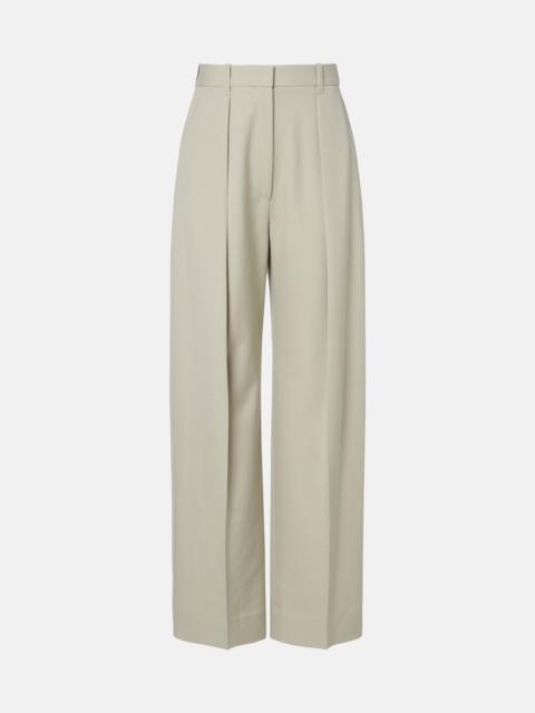 High-rise wide-leg pants
