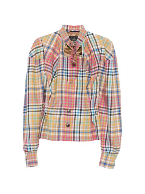 Vivienne Westwood Plaid Button Front Top