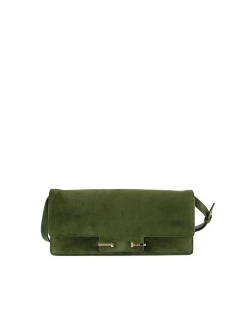 Aube suede clutch bag