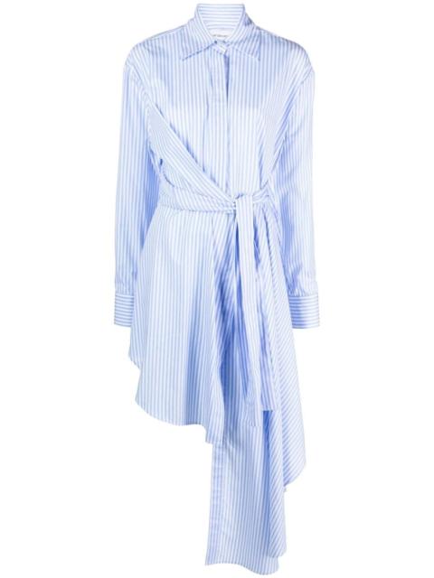 draped asymmetric shirtdress