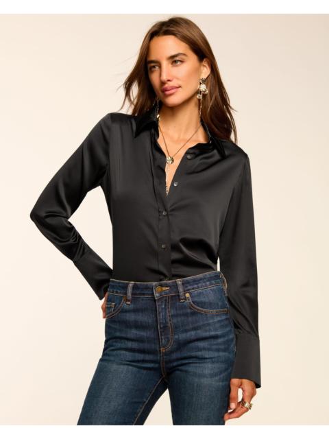Victoria Silk Button Down Blouse