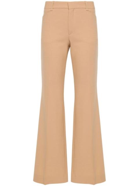 wool-blend flared trousers