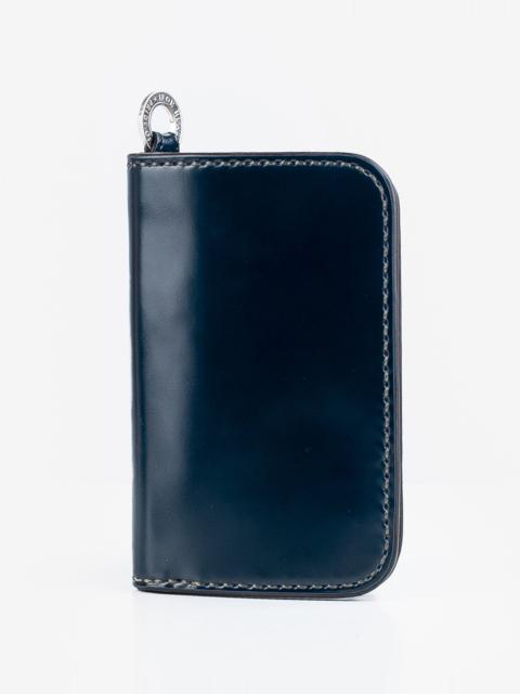 MEDIUM SHELL CORDOVAN WALLET - NAVY