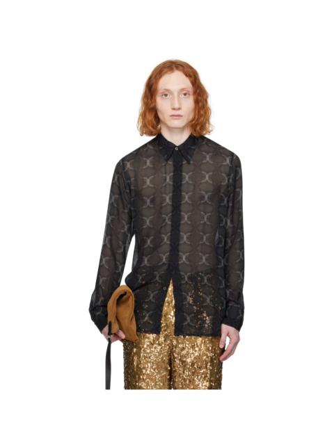 Black Carvie Tux Long Sleeve Shirt