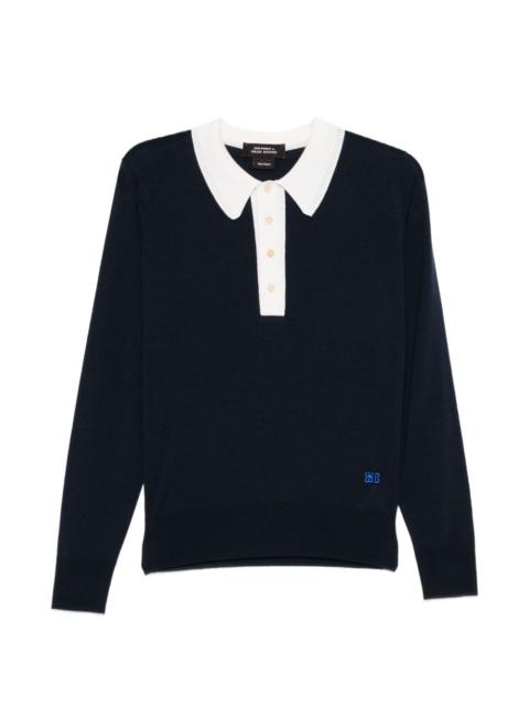 Henry long-sleeve polo top