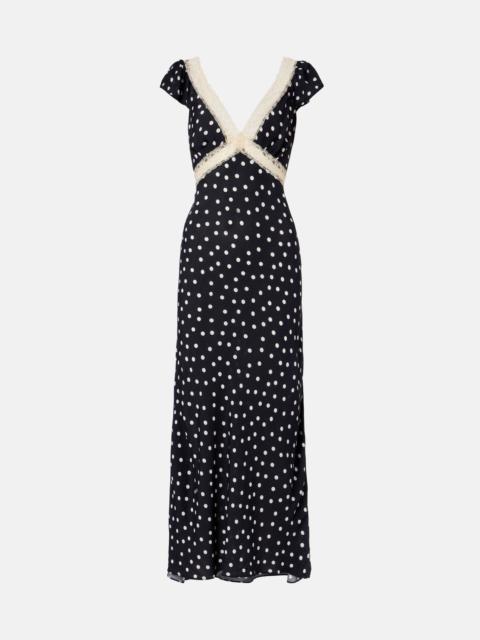 Iggy polka-dot maxi dress