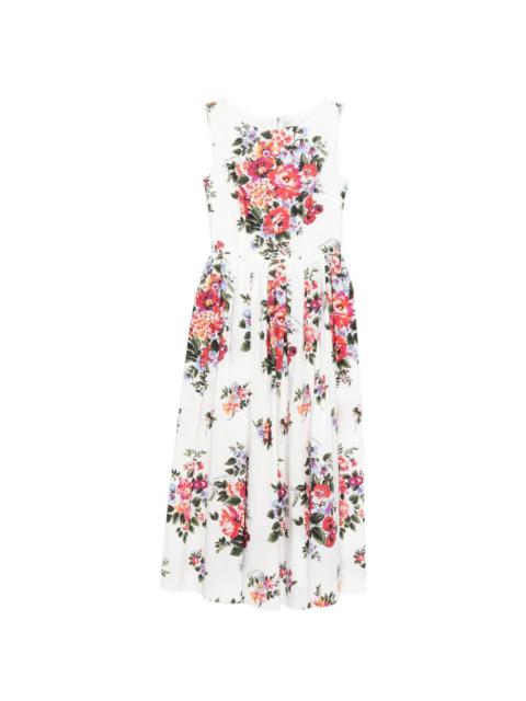 floral-print midi dress